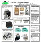 Purrified Air Purifier, Extra Filter & Overhead Bracket Bundle